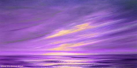 Purple Abstract Sunset By Gina De Gorna Sunset Painting Purple Art
