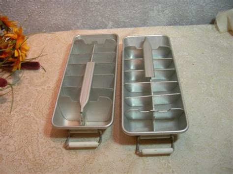Aluminum Ice Cube Tray Set Of 2 Trays Etsy Tray Ice Cube Tray