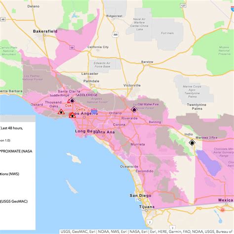 Show Map Of Southern California Fire