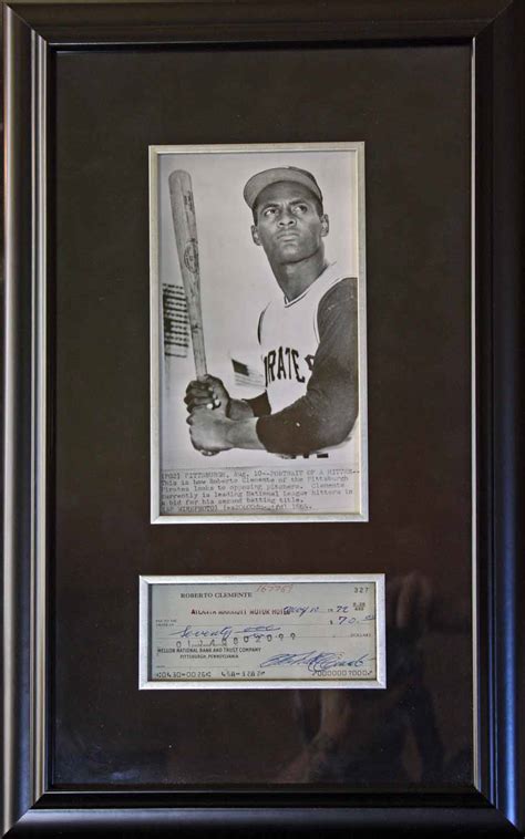 Lot Detail Roberto Clemente Rare And Desirable Signed Personal Bank