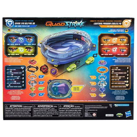 Beyblade Burst Quadstrike Thunder Edge Battle Set With Beystadium 2 Spin Top Toys And 2