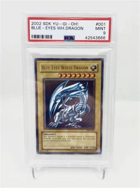 2002 Yu Gi Oh Starter Deck Kaiba Blue Eyes White Dragon Sdk 001 Psa 9