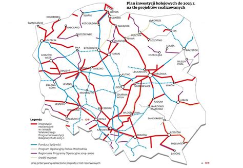 Mapa Linii Kolejowych W Polsce