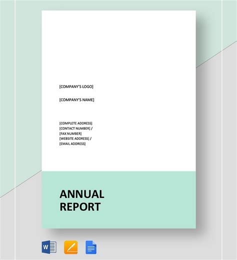 Annual Report Templates Word Indesign Design Shack