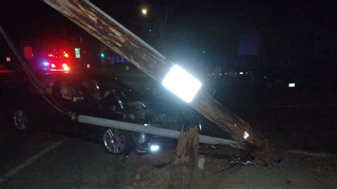 Photos Driver Crashes Into Utility Pole