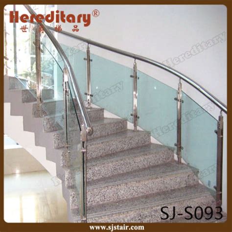 China Stainless Steel Glass Handrail For Staircase Glass Railing Sj
