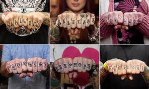 8 Letter Knuckle Tattoo Ideas