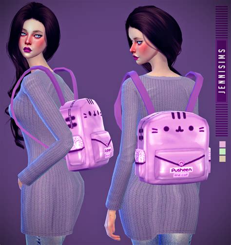 The Best Backpack And Hair Bow By Jennisims Sims 4 Sims Sims 4 Update