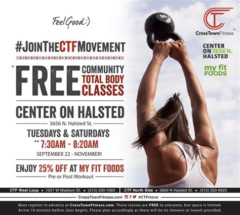 Center On Halsted And Crosstown Fitness To Offer Free