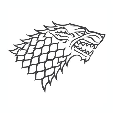 Game Of Thrones Stark Logo Vector Graphic Etsyde