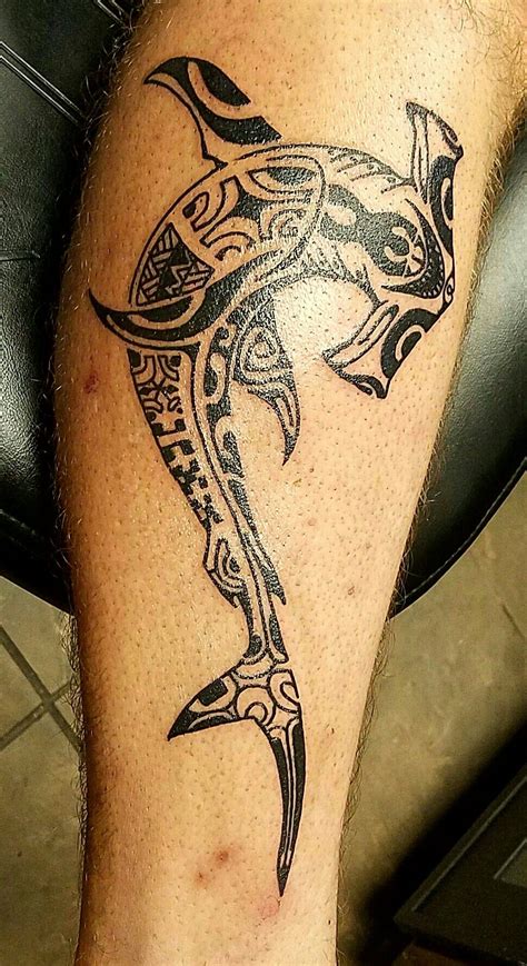 Polynesian Tribal Hammerhead Shark Tattoo Hawaii Tattoos Shark