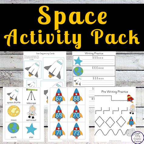 Space Activity Pack Simple Living Creative Learning