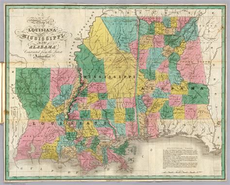 Louisiana Mississippi Alabama David Rumsey Historical Map Collection