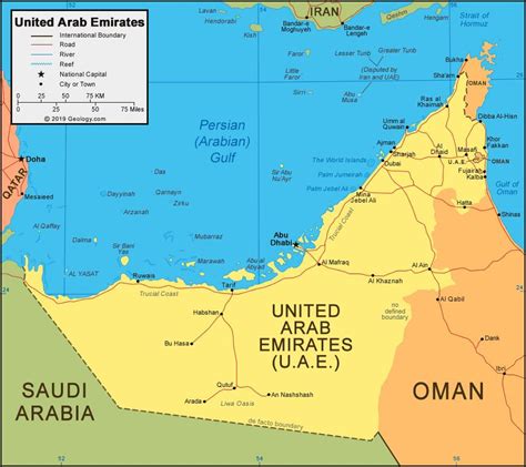 Dubai Political Map Political Map Of Dubai United Arab Emirates Images