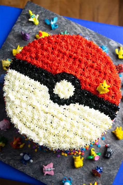 How To Make A Pokemon Pokeball Birthday Cake Hodgepod