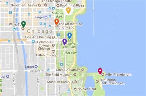 Chicago Sightseeing Map