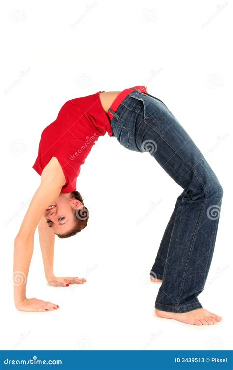 Woman Bending Over Backwards Stock Image Image Of Full Girl 3439513