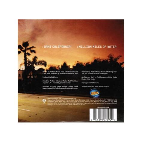 Red Hot Chili Peppers ‎ Dani California Cd Single