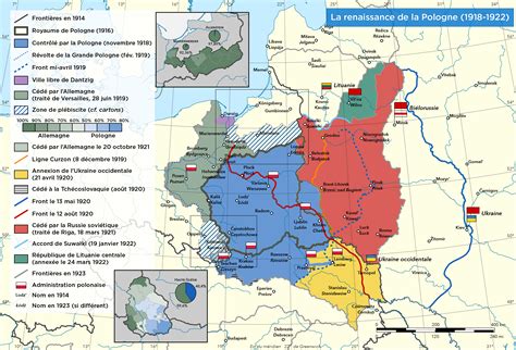 La pologne, en forme longue république de pologne, est un état d'europe centrale, frontalier avec l'allemagne à l'ouest, la tchéquie au. La renaissance de la Pologne - Carte Histoire - HistoCarte