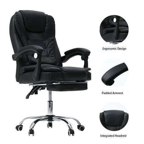 preenex with footrest massage reclining swivel office chair desk computer gaming chair