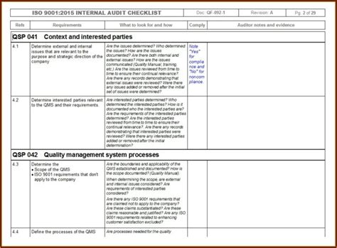 Iso 9001 2015 Management Review Template