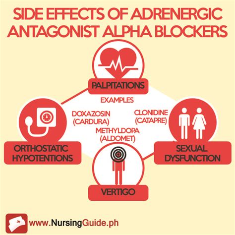 Side Effects Of Adrenergic Antagonists Alpha Blockers Nursing