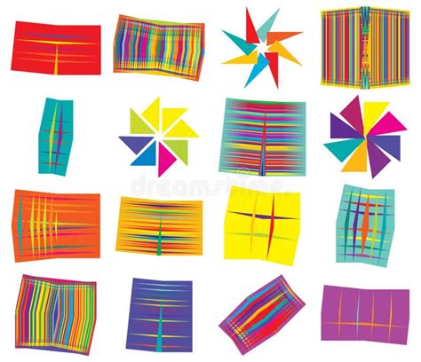 Abstract Colorful Vivid Vibrant Angular Geometric Design Element