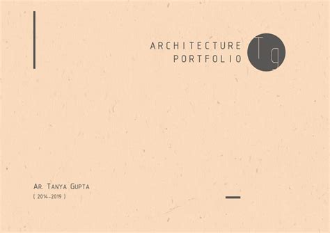 Architectural Portfolio Cover Page Portfolio Cover Design