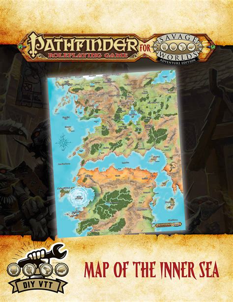 Pathfinder® For Savage Worlds Inner Sea Poster Map Diy Vtt Pinnacle