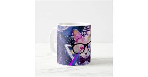 Hipster Galaxy Cat Coffee Mug Zazzle