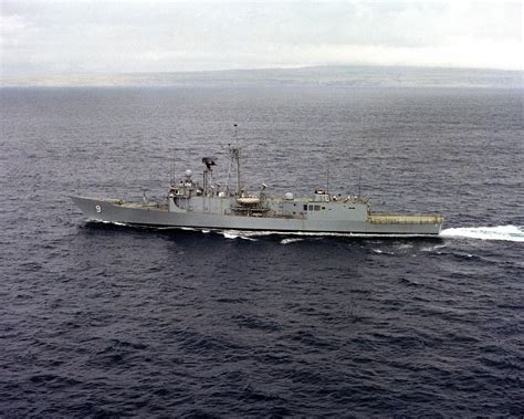 A Port Beam View Of The Guided Missile Frigate USS WADSWORTH FFG 9