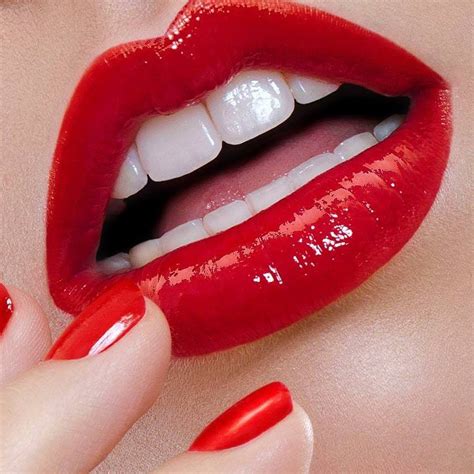 Red Lips And Nails By Sophia C Makeup Artistillustrator Red Lipstick