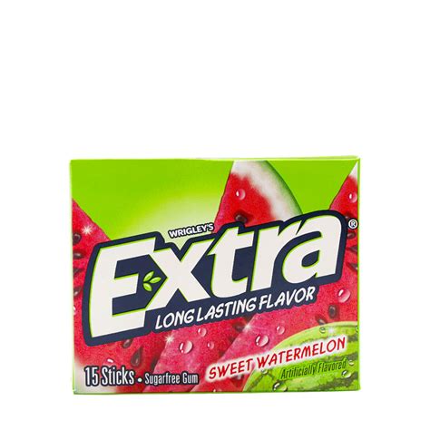 Wrigleys Extra Sweet Watermelon Sugar Free Gum 15 Sticks H Mart