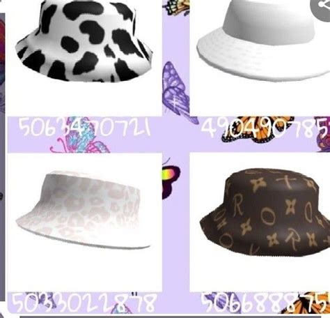 Bucket Hat Codes In 2021 Cute Bucket Hats Roblox Codes Roblox
