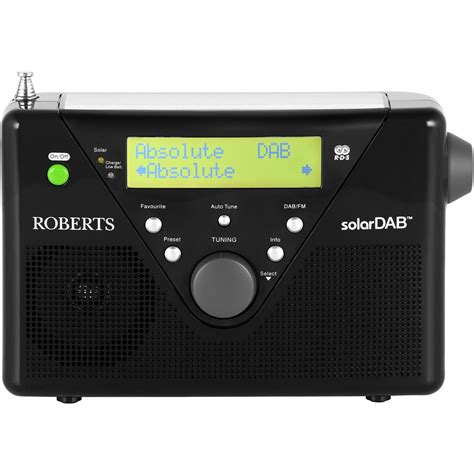Roberts Radio Solardab2bk Dabfm Rds Digital Solar Powered Radio With