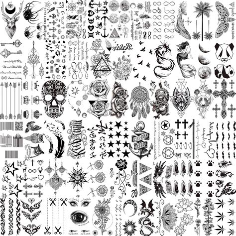 Laroi 66 Sheets 3d Small Temporary Tattoos For Women Men Neck Arm