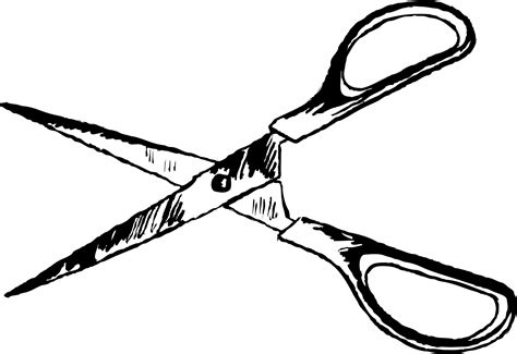 Scissors Line Drawing Clipart Best