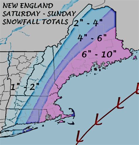 Northeast Weather Action New England Snowfall Totals For Today And