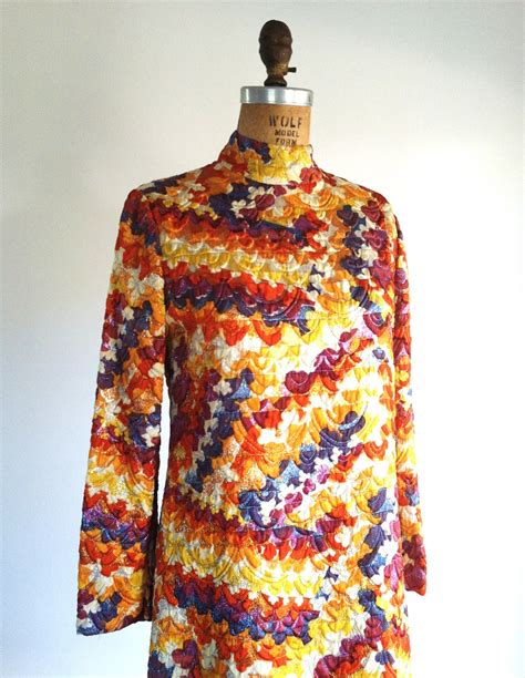 60s mod rainbow dress victor costa 1960s op art psychedelic