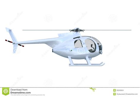 Side Of White Helicopter Royalty Free Stock Photography