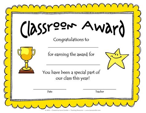 School Certificate Templates Free Classroom Awards School