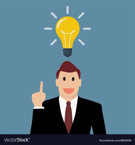 Businessman Thinking A New Idea Royalty Free Vector Image