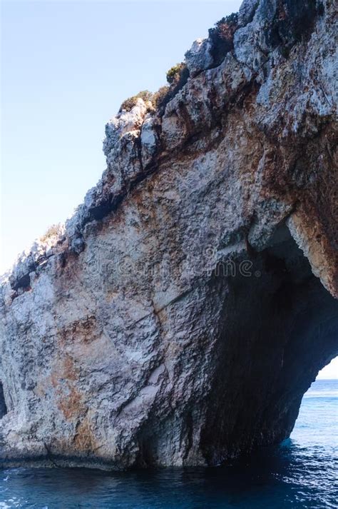 Blue Caves On Zakynthos Island Greece Stock Image Image Of Rock