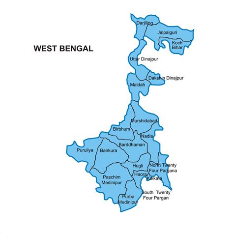 West Bengal Map Graphic Vector West Bengal India Map Bengal