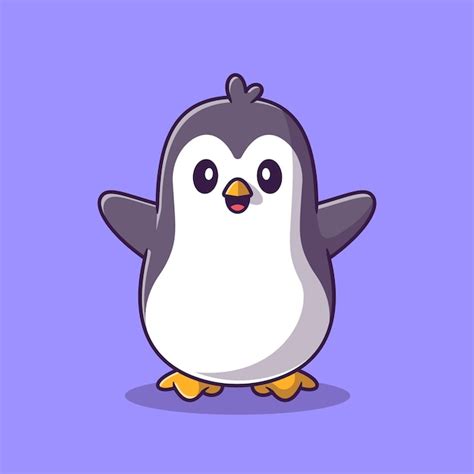 Free Vector Cute Happy Penguin Cartoon Icon Illustration Animal