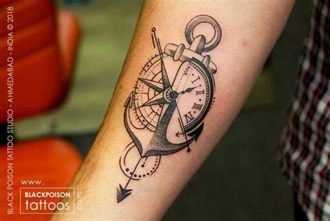 Anchor Compass Tattoo Best Tattoo Artist In India Black Poison Tattoo