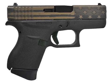 Glock 48 9mm Pistol With Battleworn Usa Flag Cerakote