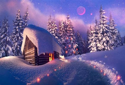 Snow Cabin Desktop Wallpapers Adorable Wallpapers
