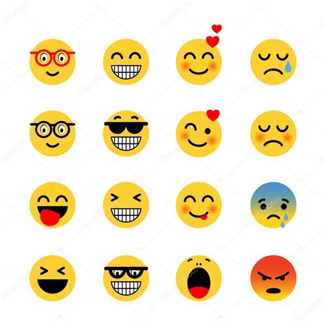 Set Of Emoticons Expressions Face Icons Simple Flat Illustration Premium Vector In Adobe