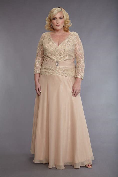 2013 Plus Size Mother Of The Bride Dresses V Neck Long Sleeve Lace
